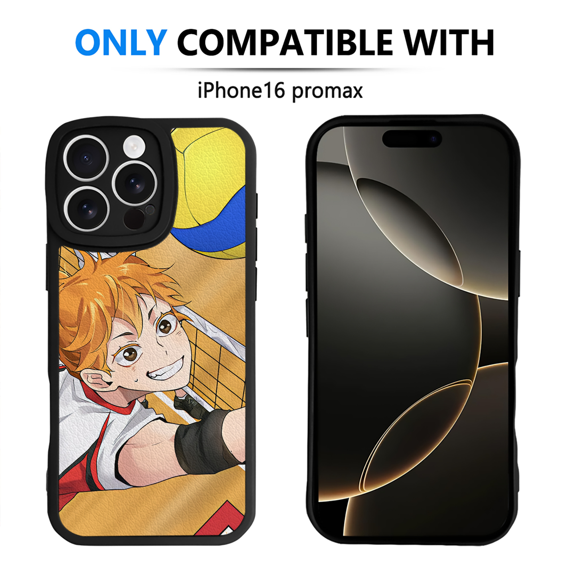 （画像用） ハイキュー!! Haikyu!! 【iPhone 16シリーズ対応】シリコンスマホケース（レザー調） 材質：シリコン